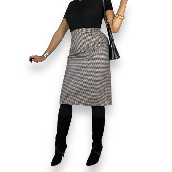 Vintage wool houndstooth pencil skirt by SAG HARBOR - Picture 2 of 16